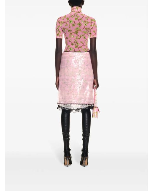 Off-White c/o Virgil Abloh Pink Ramage Tulle T-Shirt
