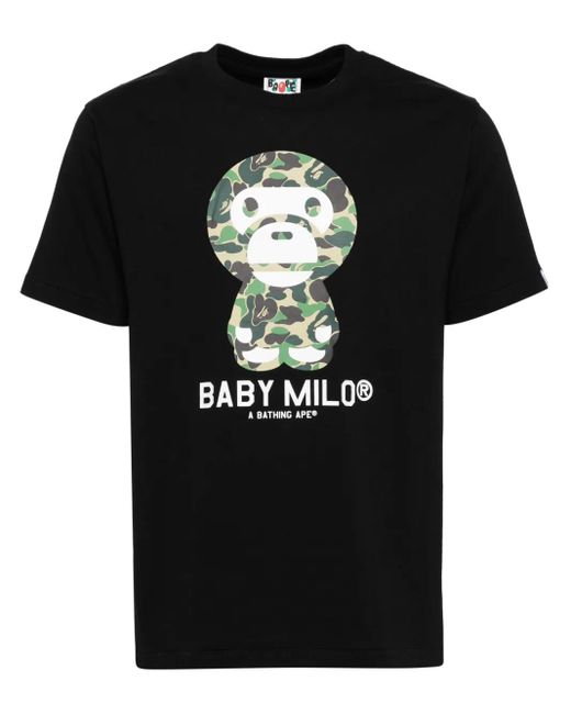 A Bathing Ape Black Abc Camo Baby Milo Tee for men