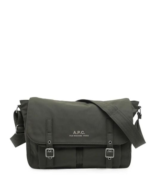 A.P.C. Black Archive Buckle-Fastening Shoulder Bag for men