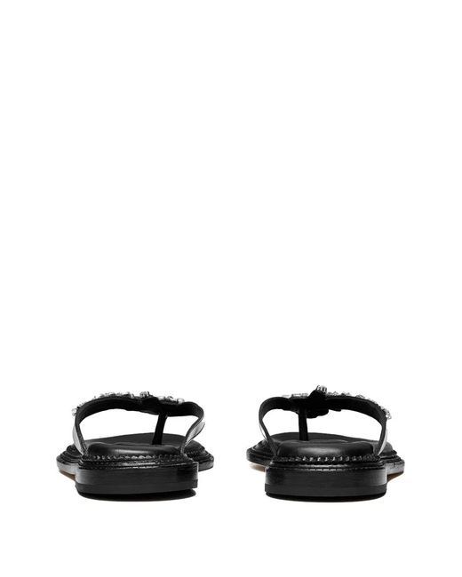 Simone Rocha White Crystal-Embellished Slides