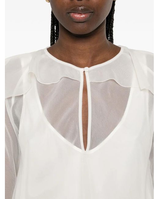 Forte_forte White Ruffled Blouse