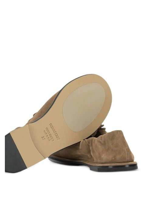 Pomme D ́Or White Fringe-Detail Loafers