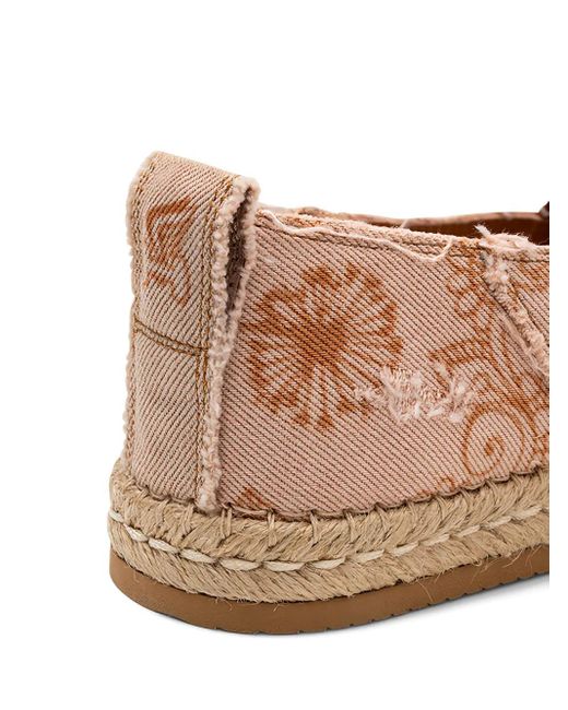 Hogan Pink Espadrilles Frangées À Fleurs
