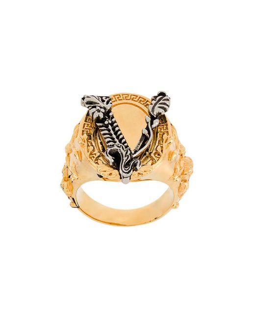 Versace V-barocco Ring for Men | Lyst