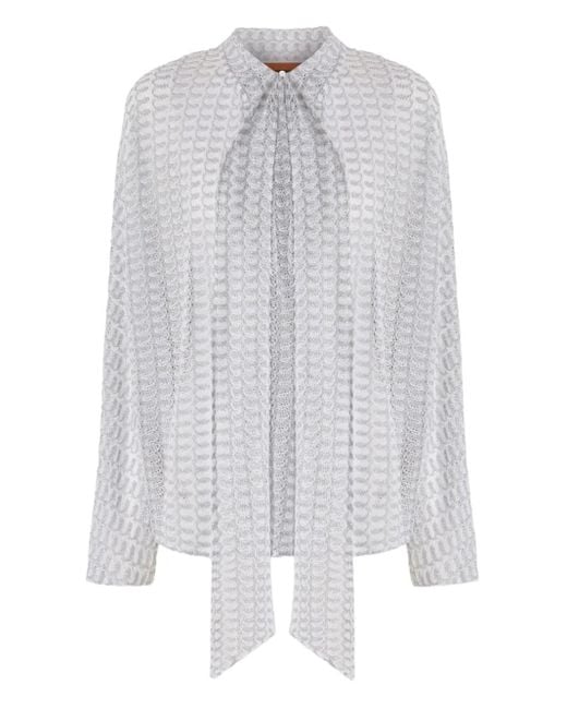 Missoni ラメ ブラウス White