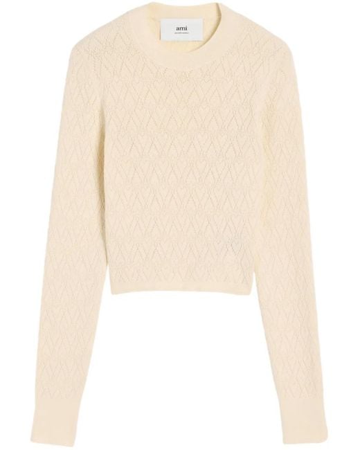 AMI Natural Ami De Coeur Cotton-Blend Top