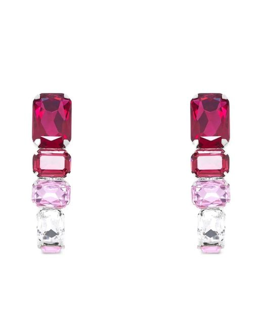 Area Red Crystal Wrap Earrings