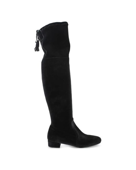 Prada Black Cuissardes En Velours