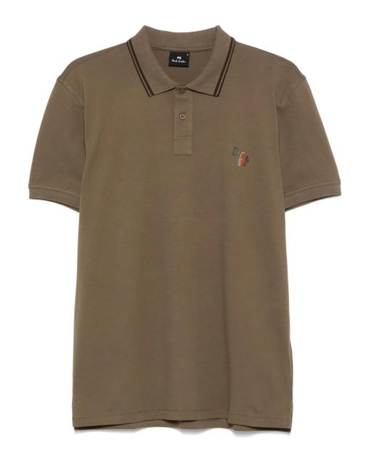 メンズ Paul Smith Broad Stripe ゼブラ ポロシャツ Green