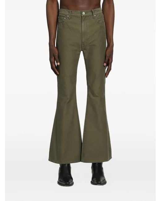 Junya Watanabe Green Flared Five-Pocket Jeans for men