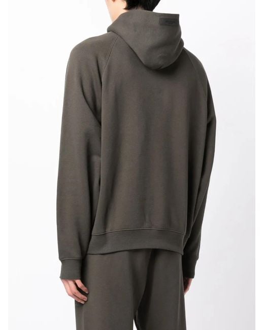 Fear Of God Gray Essentials Logo-Print Hoodie for men