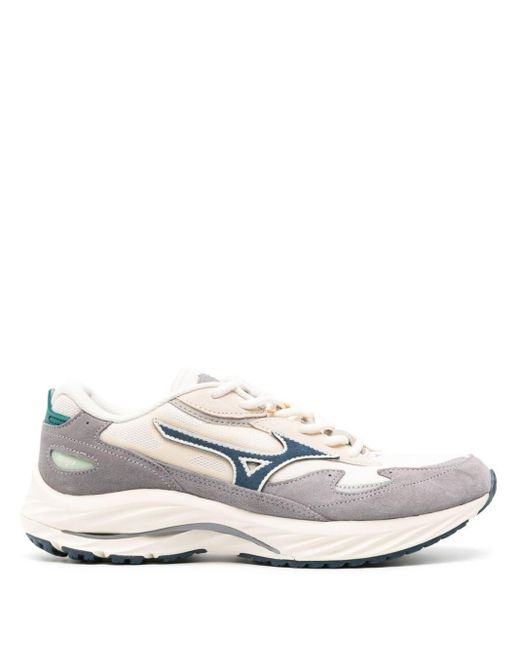 Mizuno Wave Rider B Panelled Sneakers in White for Men | Lyst