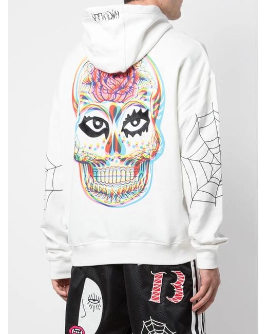 Haculla White Sugar Drop Shoulder Hoodie for men