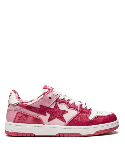A Bathing Ape Pink Sk8 Sta #2 M2 Sneakers for men