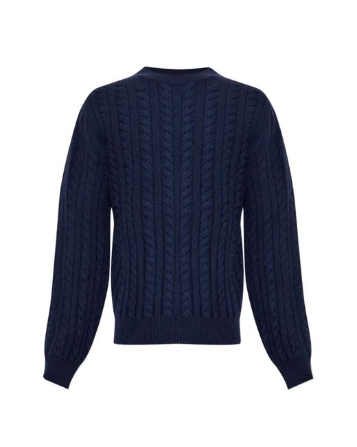 A.P.C. Blue Cable-Knit Sweater for men