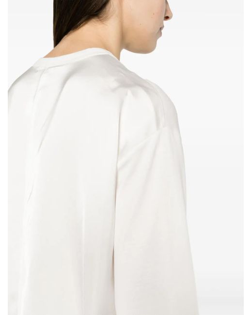 Fabiana Filippi White Panelled Longsleeved T-Shirt