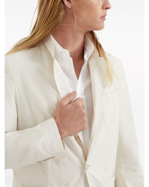 メンズ Brunello Cucinelli シングルジャケット White
