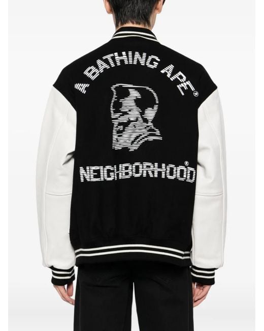 Veste Bomber À Logo Brodé A Bathing Ape pour homme en coloris Black
