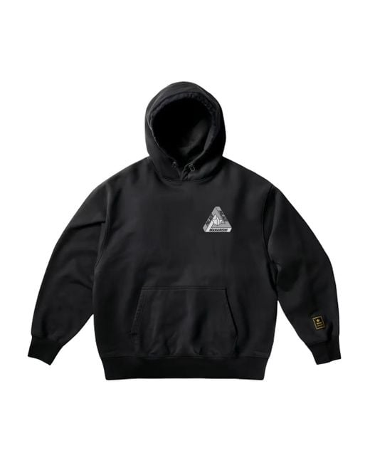 Palace Black X X Maharishi Tri-Bonsai Kangaroo Pocket Hoodie for men