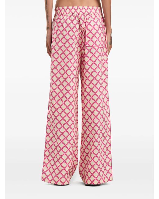 Palm Angels Red Logo Split Trousers