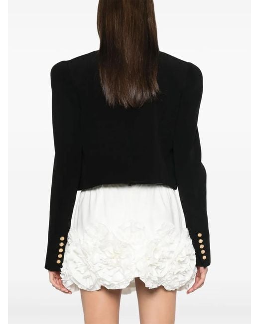 Balmain Black 'Chiocciola' Button Short Jacket