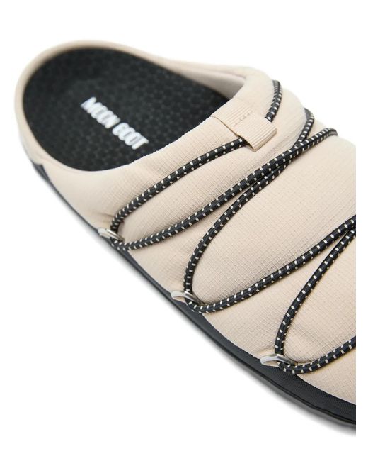 Moon Boot White Gesteppte Slipper