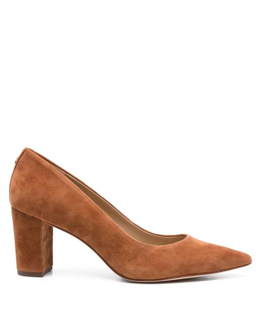 Ralph Lauren Brown Spitze Lanette Pumps Aus Wildleder 70Mm
