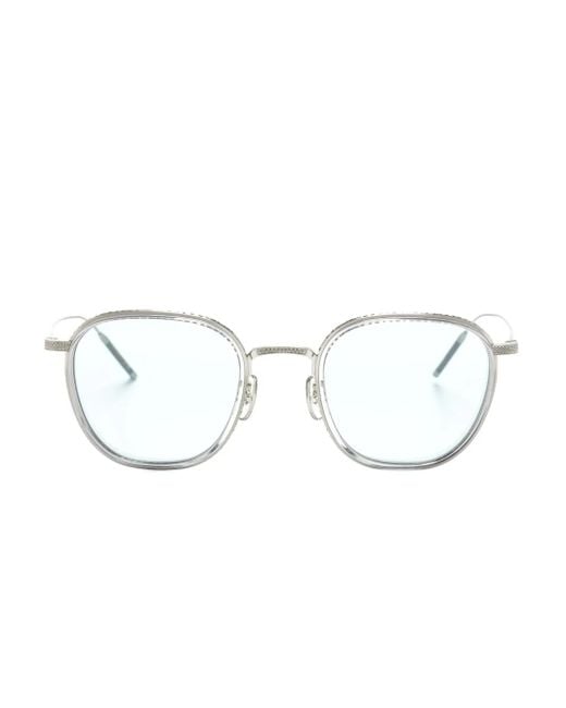 Oliver Peoples White Tk-9 Brille Mit Eckigem Gestell