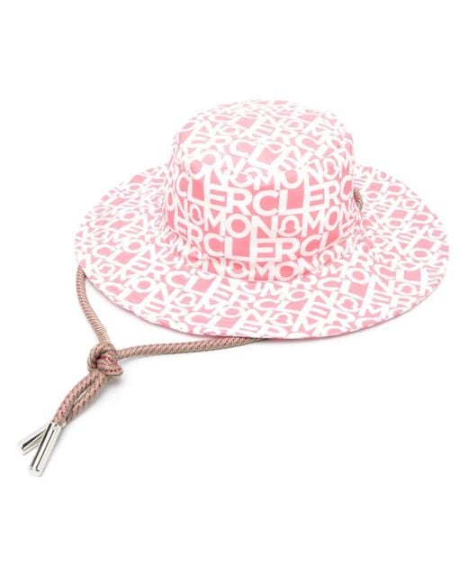 Moncler Pink Logo-Print Sun Hat