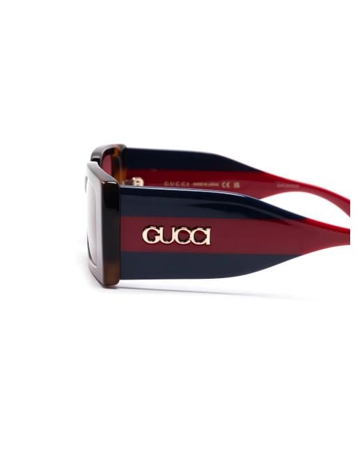 Gucci Pink Rectangular-Frame Sunglasses