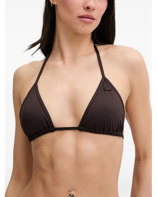 Lacoste Black Triangle Halterneck Swim Top