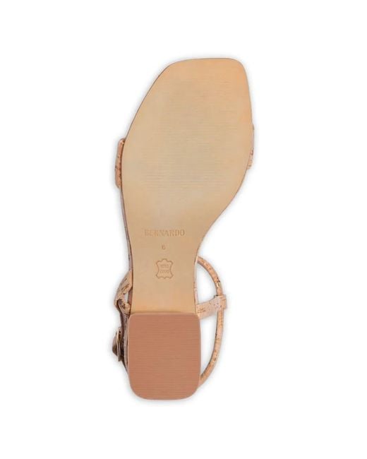 Bernardo Natural Josei Square-Toe Sandals