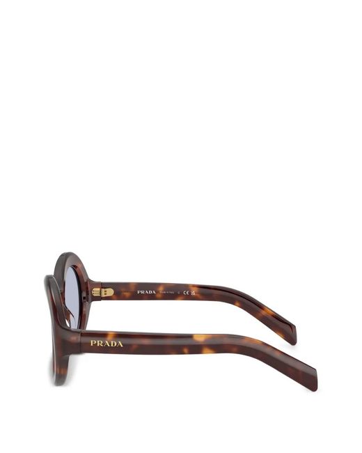 Prada Brown Round-Frame Sunglasses