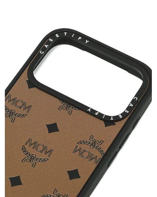 MCM Brown X Casetify Monogram-Pattern Iphone 17 Pro Max Case