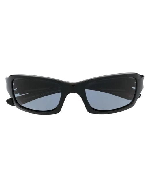 Oakley Black Square-Frame Curved Sunglasses