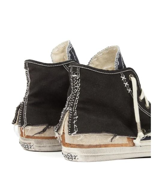 Baskets Montantes À Effet Usé Maison Margiela pour homme en coloris Black