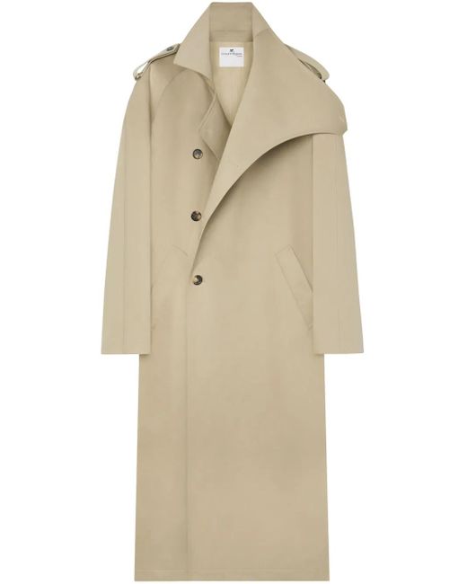 Courreges Trenchcoat Met Dubbele Rij Knopen in het Natural voor heren