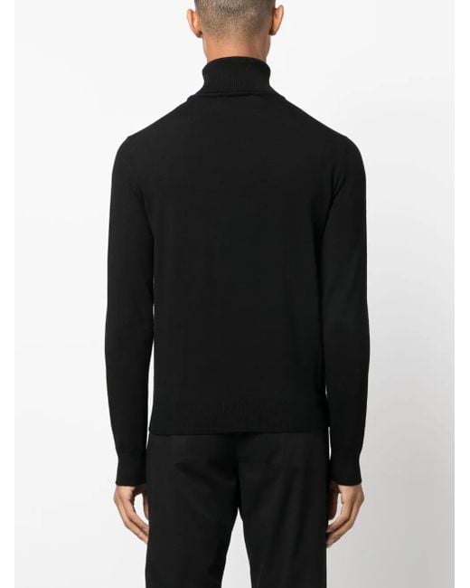 Ballantyne Black Roll-Neck Wool Jumper for men