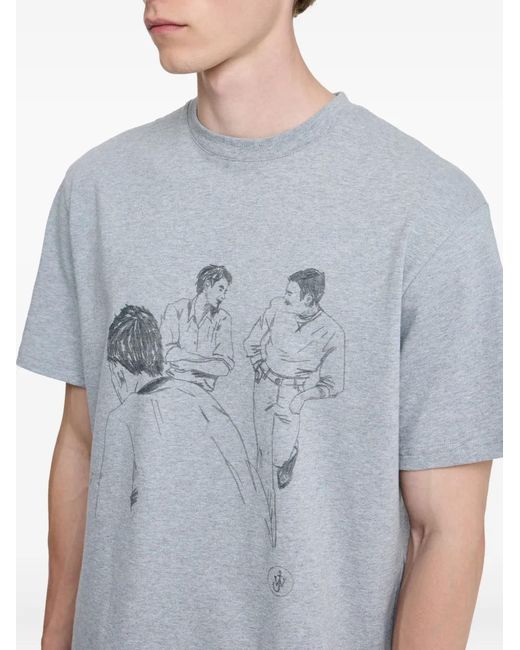 J.W. Anderson Gray Jw Anderson Short-Sleeve T-Shirt With Logo for men