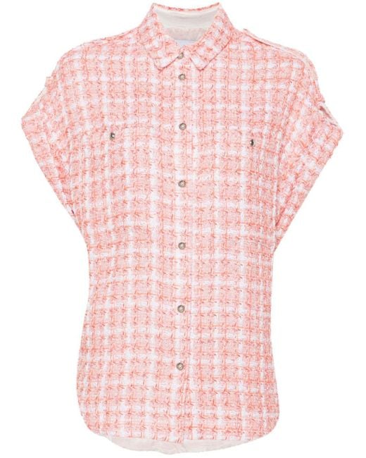 Camisa Gilsa de tweed IRO de color Pink