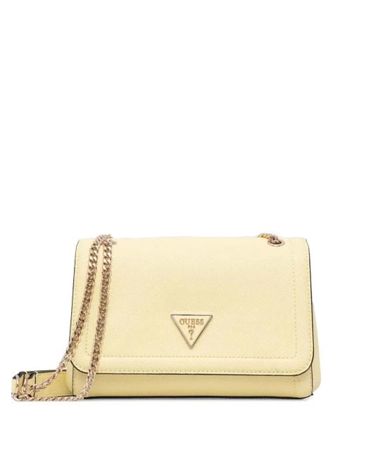 Guess ロゴプレート ショルダーバッグ Natural