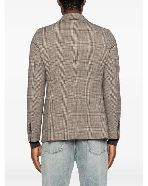 Circolo 1901 Brown Check-Pattern Blazer for men