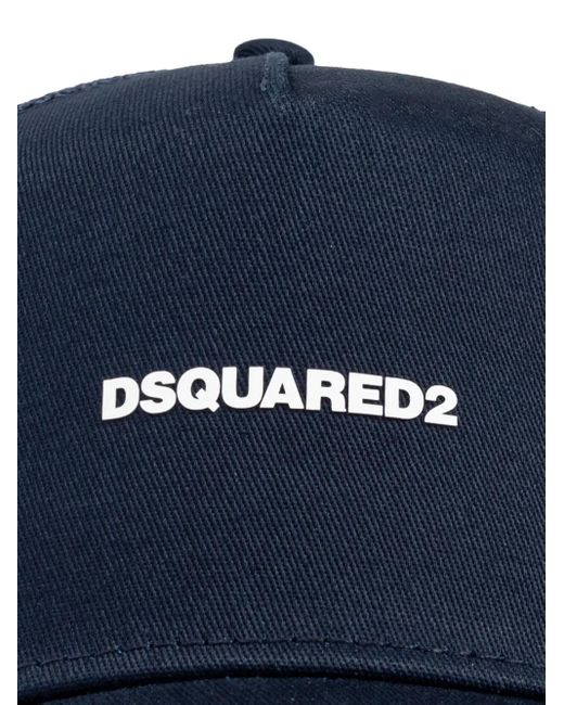 DSquared² Blue Logo-Print Baseball Cap for men