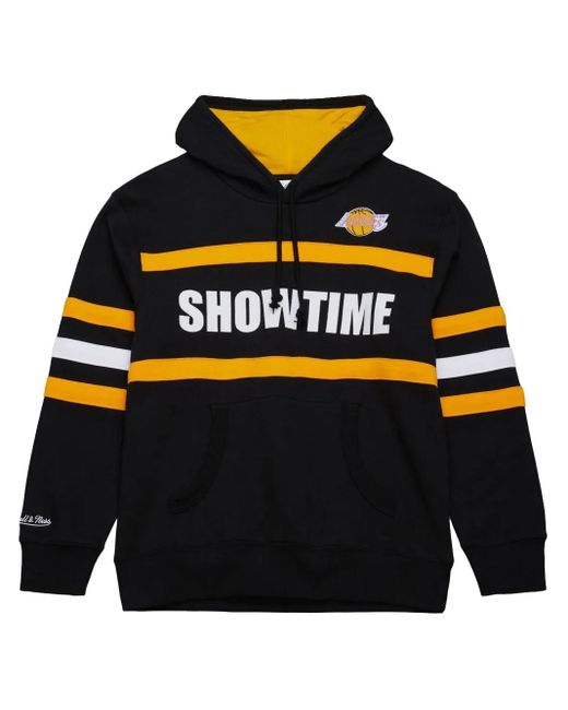 Felpa Con Cappuccio Nba Head Coach Vintage Logo Lakers di Mitchell & Ness in Gray da Uomo
