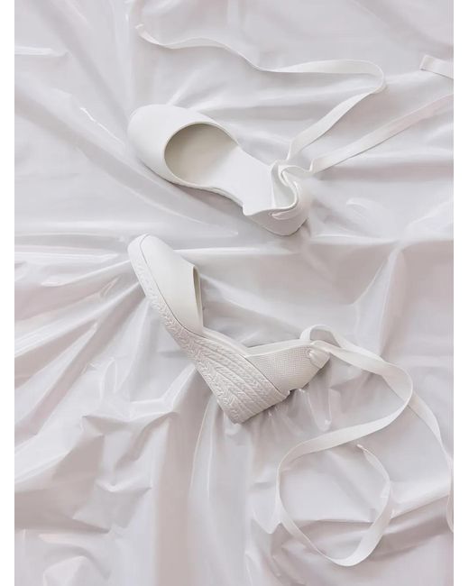 Castaner White Careen Wedge Espadrilles