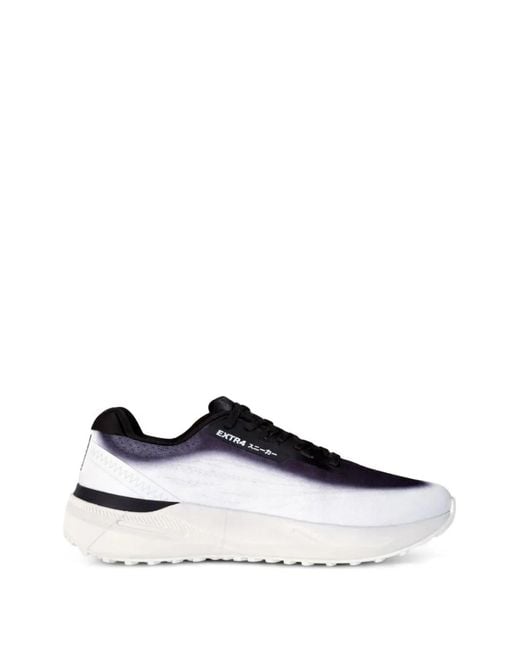 EXTR4 White Graphic-Pattern Jacquard-Fabric Sneakers for men