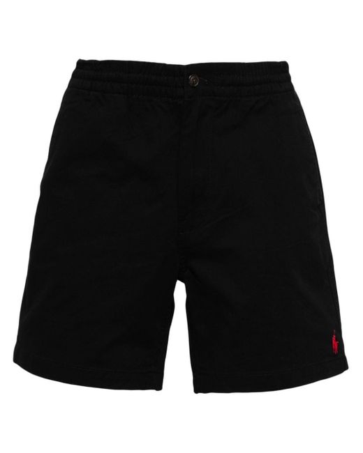 Embroidered-logo deck shorts Polo Ralph Lauren de hombre de color Black