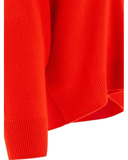 Maglione Sage Con Scollo A V di Loulou in Red