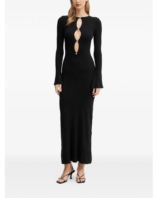 black scarf dress maxi Elixaire Scarf Maxi Dress Black