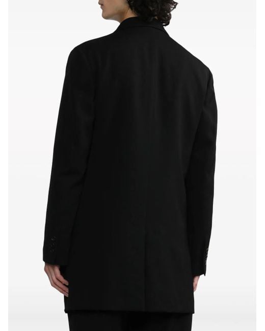Yohji Yamamoto Black Wool Single-Breasted Blazer for men